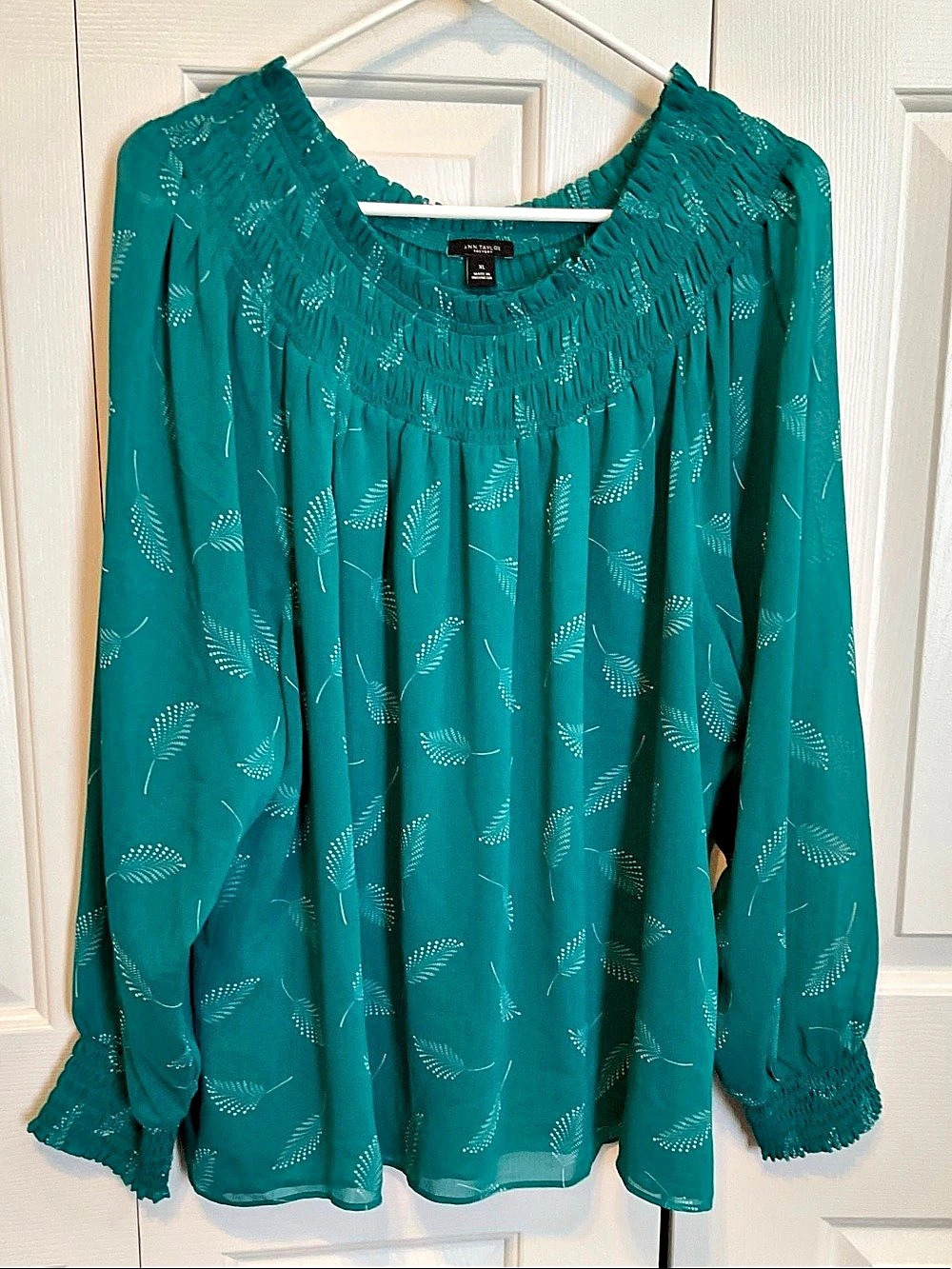 Ann Taylor Floral Blouse Size XL